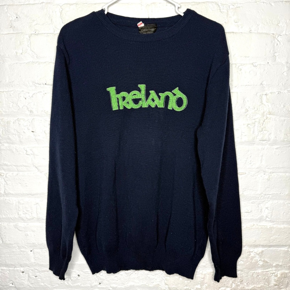 Vintage Glencree Leisurewear Iresland Knit‎ Sweater Dublin Blue Size 42